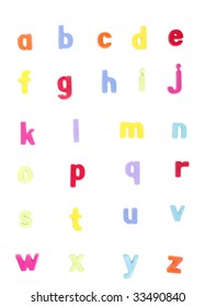 Alphabet, Colourful Fridge Magnets, Set Of Letters, ABC