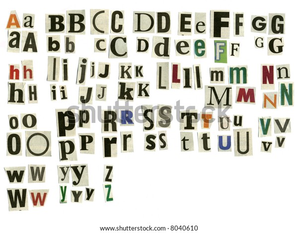 Alphabet Cut Newspaper Missing Q X Stock Photo Edit Now