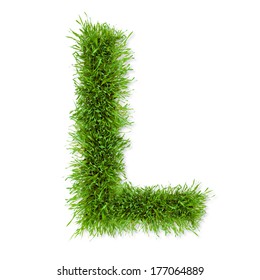 Letter Alphabet Made Grass Isolated Render Stock Illustration 162939236