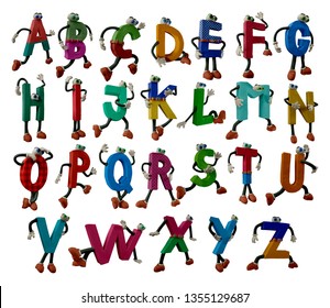 Alphabet Handmade Plasticine Funny Letters Arms Stock Photo 1355129687 ...