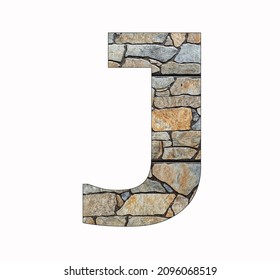 Alphabet Letter J Rustic Stone Background Stock Photo 2096068519