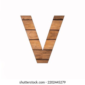 Alphabet Letter V - Tongue And Groove Board