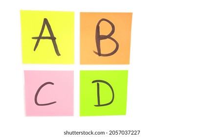 letter sticky notes