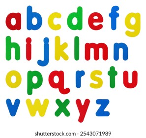 Alphabet lower case magnetic letters - Powered by Shutterstock