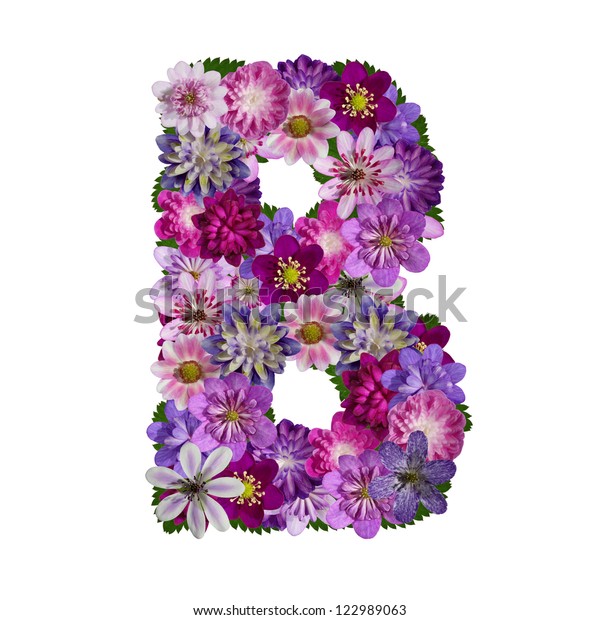 Alphabet Made Flower Letter B Stock Photo (Edit Now) 122989063