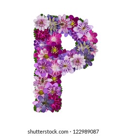 Alphabet Made Flower Letter P Stock Photo (Edit Now) 122989087