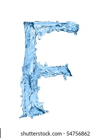 Alphabet Made Of Frozen Water - The Letter F