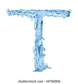 Alphabet Made Of Frozen Water - The Letter T