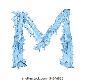 Alphabet Made Of Frozen Water - The Letter M