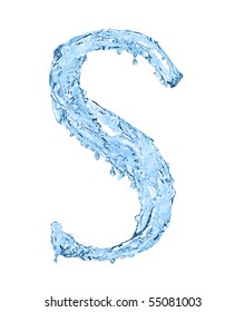 Alphabet Made Of Frozen Water - The Letter S