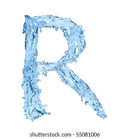 Alphabet Made Of Frozen Water - The Letter R