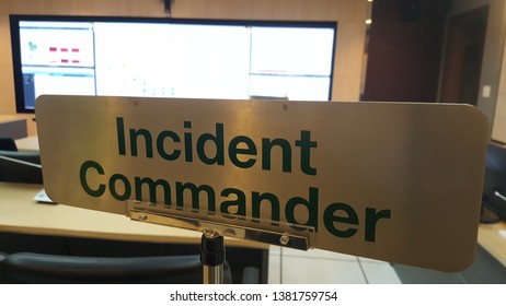 Alphabet And Metal Sign For Incident Commander