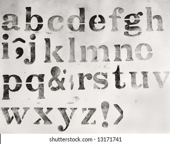  Alphabet On Old Paper