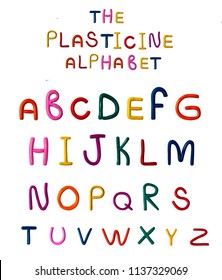 alphabet plasticine shool kit for kid Funny colors words