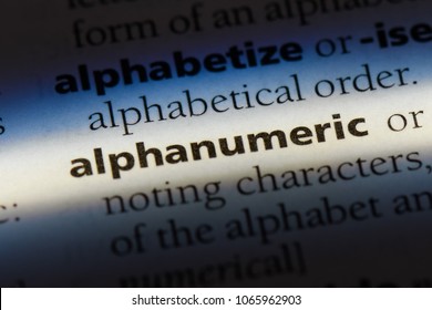 Alphanumeric Word Dictionary Alphanumeric Concept Stock Photo ...