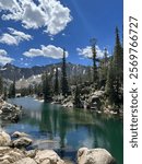 Alpine Lake Idaho Sawtooth National Recreation Area and Forest Hiking Clearwater Nature Landscape Beautiful Earth Usa Trees Clouds Rocks Peace Mountains Snow Summer Sunny