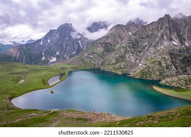 Alpine Lake Of Kashmir Valley, India.