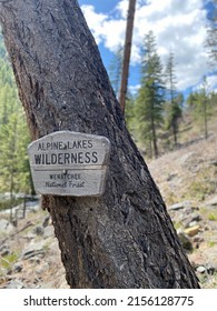 Alpine Lakes Wilderness Wenatchee National Forest Sign