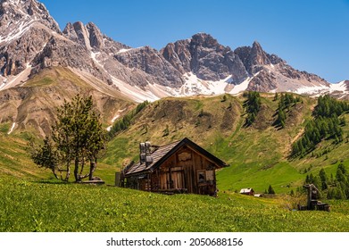 alpine landscape walking from Passo San Pellegrino to Fuciade refuge - Shutterstock ID 2050688156