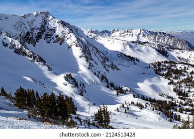 Alpine Skiing In Alta, Utah