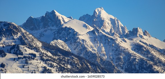 Alpine Skiing In Jackson Hole, Wyoming, USA