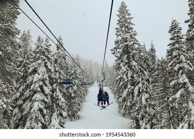 Alpine Skiing On Mount Hood, Oregon