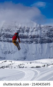 Alpine Skiing At Sunshine Village In Banff National Park, Canada