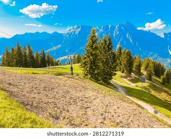 Alpine spring view at Mount Asitz, Leogang, Zell am See, Pinzgau, Salzburg, Austria