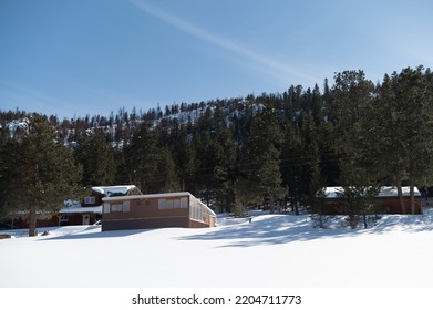 Alpine Style Homes Covered In Smooth Snow