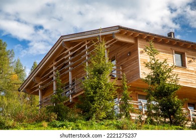 Alpine Style Wooden House In The Mountains