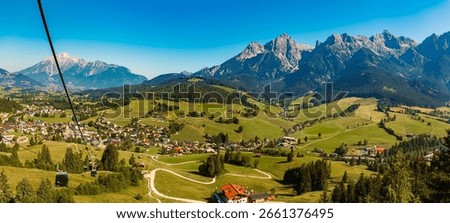 Alpine summer view at Mount Natrun, Maria Alm am Steinernen Meer, Salzburg, Austria