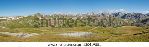 Alpine\
Tundra Panorama in the Rocky Mountains,\
Colorado.