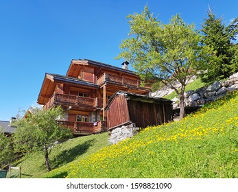 
The Alpine Village Of Méribel, In The French Alps