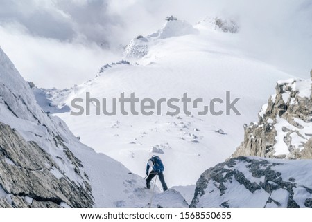 Hiker on the Zugspitze