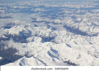 Alps Aerial View From Airplane