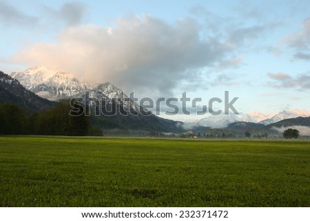 Foto Bild Sonnenuntergang in der Schwäbischen Alb