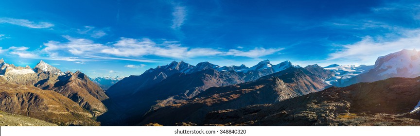 Alps mountain landscape in a beautiful day in Switzerland - Shutterstock ID 348840320