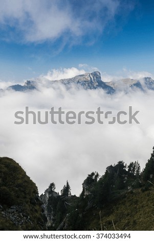 Similar – Image, Stock Photo Winter alpine landscape in the Austrian alpine village