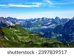 Allgäu Alps, Oberstdorf, Bavaria, Germany, Europe.
Allgäu Alps are a mountain range in the Northern Limestone Alps.