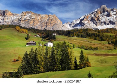 Alta Badia In The Dolomites, Italy, Europe