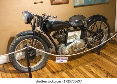 Alta Gracia, Argentina; October 17, 2018; Motorcycle Used By Che Guevara, Exhibited In The Museum.