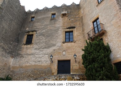 Altafulla, Tarragona / Spain - May 15 2020: The Altafulla Castle And The Church Of Sant Martí 