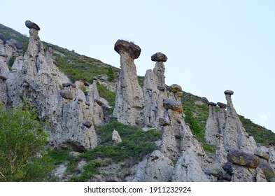 Altai Republic. Stone mushrooms in the mountains - Shutterstock ID 1911232924