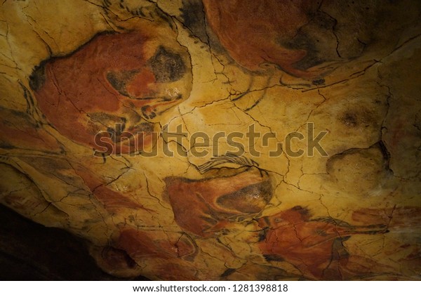 Altamira Cave Paintings Spain Stock Photo Edit Now 1281398818