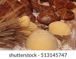 Altamura Italian Fresh Bread and Sheaves of Wheat