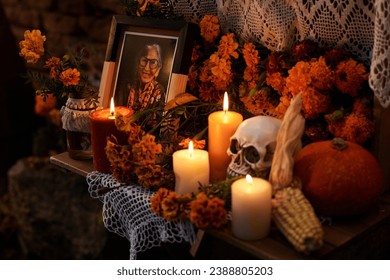 Altar in honour of death people