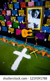 Altar Of Singer Juan Gabriel For The Day Of The Death In Mexico.   Monterrey, Mexico. October 31, 2018