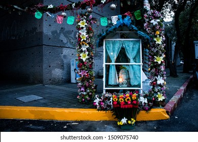 Altar of Virgin on Streets of Mexico City