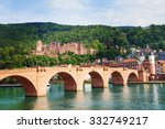 Alte Brucke, castle, Neckar river in Heidelberg