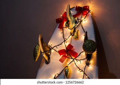 surfboard string lights